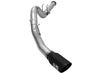 aFe MACHForce XP Exhaust 5in DPF-Back Stainless Steel Exht 2015 Ford Turbo Diesel V8 6.7L Black Tip aFe