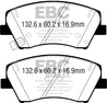 EBC 2017+ Hyundai Elantra 1.4L Turbo Ultimax2 Front Brake Pads EBC