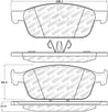 StopTech 13-19 Ford Escape / 13-18 Ford Focus Street Select Front Brake Pads Stoptech