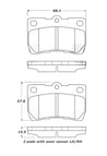 StopTech Street Touring 06 Lexus GS300/430 / 07-08 GS350 Rear Brake Pads Stoptech