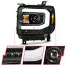 ANZO GMC SIERRA 1500 14-15 2500H/15-19 Projector Headlight Plank Style Black w/ Switchback (Halogen) ANZO