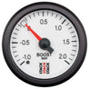Autometer Stack 52mm -1 to +2 Bar T-Fitting 0.187in Barb (M) Mechanical Boost Pressure Gauge - White AutoMeter