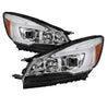 xTune 13-16 Ford Escape 13-16 LED Light Bar Halogen Proj Headlights - Chrome (PRO-JH-FESCA13-LB-C) SPYDER