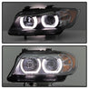Spyder BMW E90 3-Series 06-08 4DR V2 Headlights - HID Only - Black PRO-YD-BMWE9005V2-HID-DRL-BK SPYDER