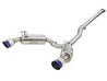 aFe Takeda 3in. to 2.5in. 304 SS C/B Exhaust 08-15 Mitsubishi EVO I4-2.0L (t) - Blue Flamed Tips aFe
