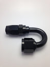 Fragola -16AN x 180 Degree Pro-Flow Hose End - Black Fragola