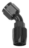 Russell Performance -12 AN Black 45 Degree Full Flow Swivel Hose End Russell