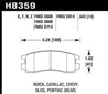 Hawk 95-02 Chevy Cavalier (w/ 225mm Drum) / 95-07 Chevy Monte Carlo DTC-60 Race Rear Brake Pads Hawk Performance