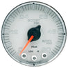 Autometer Spek-Pro Gauge Boost 2 1/16in 60psi Stepper Motor W/Peak & Warn Slvr/Chrm AutoMeter