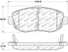 StopTech Performance 00-05 Lexus IS 250/300/350 / 02-09 SC 300/400/430 Front Brake Pads Stoptech