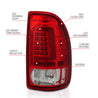 ANZO 1997-2004 Dodge Dakota LED Taillights Chrome Housing Red Lens Pair ANZO