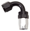 Russell Performance -12 AN Black/Silver 120 Degree Tight Radius Full Flow Swivel Hose End Russell