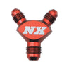 Nitrous Express 8AN x 6AN x 6AN Billet Pure-Flo Y Fitting - Red Nitrous Express