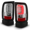 ANZO 1994-2001 Dodge Ram 1500 LED Taillights Plank Style Chrome w/ Clear Lens ANZO