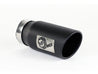 aFe Power Diesel Exhaust Tip Black- 4 in In x 5 out X 12 in Long Bolt On (Right) aFe
