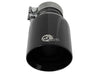 aFe MACH Force-Xp Univ 304 SS Double-Wall Clamp-On Exhaust Tip - Black - 3in Inlet - 4.5in Outlet aFe