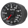 Autometer Spek-Pro Gauge Nitrous Press 2 1/16in 1600psi Stepper Motor W/Peak & Warn Blk/Blk AutoMeter