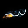 ANZO 2013-2015 Toyota Rav4 Projector Headlights w/ Plank Style Design Black ANZO