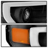 xTune Ford F150 Projector Headlights - Light Bar DRL - Black PRO-JH-FF15009-LBDRL-BK SPYDER
