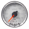 Autometer Spek-Pro Gauge Voltmeter 2 1/16in 16V Stepper Motor W/Peak & Warn Slvr/Chrm AutoMeter