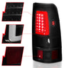 ANZO 2003-2006 Chevy Silverado 1500 LED Taillights Plank Style Black w/Smoke Lens ANZO