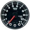 Autometer Spek-Pro Gauge Tach 2 1/16in 11K Rpm W/ Shift Light & Peak Mem Blk/Chrm AutoMeter