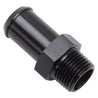 Edelbrock Hose End Straight 3/8In NPT to 5/8In Barb Black Anodize Edelbrock