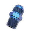 Russell Performance -6 AN to 3/8in NPT Straight Flare to Pipe (Blue) Russell