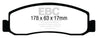 EBC 11 Ford F250 (inc Super Duty) 6.2 (2WD) Greenstuff Front Brake Pads EBC