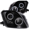 ANZO 1997-2001 Honda Prelude Projector Headlights w/ Halo Black w/ LED ANZO