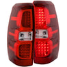 ANZO 2007-2013 Chevrolet Avalanche LED Taillights Red/Clear ANZO