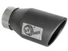 aFe MACH Force-Xp 3in 304 SS Metallic Black Exhaust Tip 3in In x 4-1/2in Out x 9in L Clamp-On Right aFe