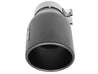 aFe MACH Force-Xp 3in 304 SS Metallic Black Exhaust Tip 3in In x 4-1/2in Out x 9in L Clamp-On Right aFe