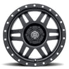 ICON Six Speed 17x8.5 6x5.5 25mm Offset 5.75in BS 108.1mm Bore Satin Black Wheel ICON