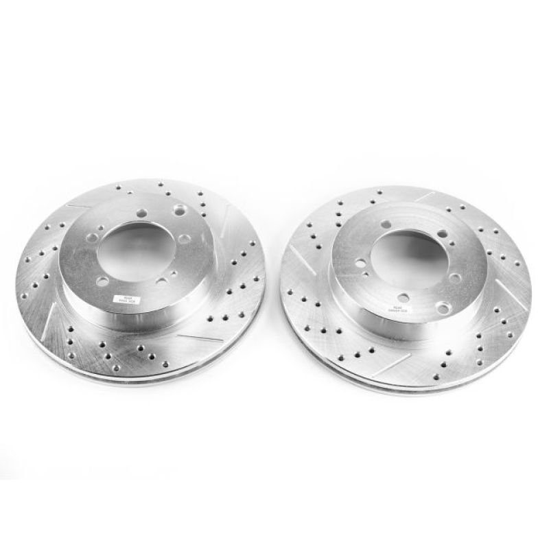 Power Stop 03-06 Mitsubishi Lancer Rear Evolution Drilled & Slotted Rotors - Pair PowerStop