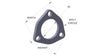 Vibrant 3-Bolt T304 SS Exhaust Flange (2.25in I.D.) Vibrant