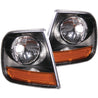 ANZO Corner Lights 1997-2003 Ford F-150 HARLEY DAVIDSON Style Corner Lights Black w/ Amber Reflector ANZO