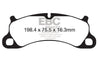 EBC 12-15 Porsche 911 (991) (Cast Iron Rotor only) 3.8 Carrera S Redstuff Front Brake Pads EBC