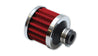 Vibrant Crankcase Breather Filter w/Chrome Cap 2 1/8in 55mm Cone ODx2 5/8in 68mm Tallx1/2in 12mm ID Vibrant