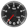 Autometer Spek-Pro Gauge Tach 2 1/16in 8K Rpm W/ Shift Light & Peak Mem Blk/Chrm AutoMeter