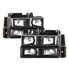 xTune GMC C/K Series 94-98 Headlights w/ Corner and Parking Lights - Black HD-JH-GCK94-BK-SET SPYDER