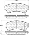 StopTech Performance 06-10 Ford Fusion / 07-10 Lincoln MKZ / 06-09 Mazda 6 Front Brake Pads Stoptech