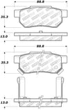 StopTech 90-01 Acura Integra Street Select Brake Pads - Rear Stoptech