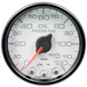 Autometer Spek-Pro Gauge Oil Press 2 1/16in 120psi Stepper Motor W/Peak & Warn Wht/Blk AutoMeter