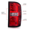 ANZO 2014-2018 GMC Sierra LED Tail Lights Black Housing Red/Clear Lens ANZO