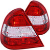 ANZO 1994-2000 Mercedes Benz C Class W202 Taillights Red/Clear ANZO