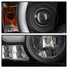 Spyder GMC Sierra 14-16 Projector Headlights Light Bar DRL Black PRO-YD-GS14-LBDRL-BK SPYDER