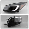 xTune 13-16 Ford Escape LED Light Bar Halogen Projector Headlights - Black (PRO-JH-FESCA13-LB-BK) SPYDER