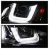 Spyder Volkswagen Golf VII 14-16 Projector Headlights DRL LED Blk Stripe Blk PRO-YD-VG15-BLK-DRL-BK SPYDER