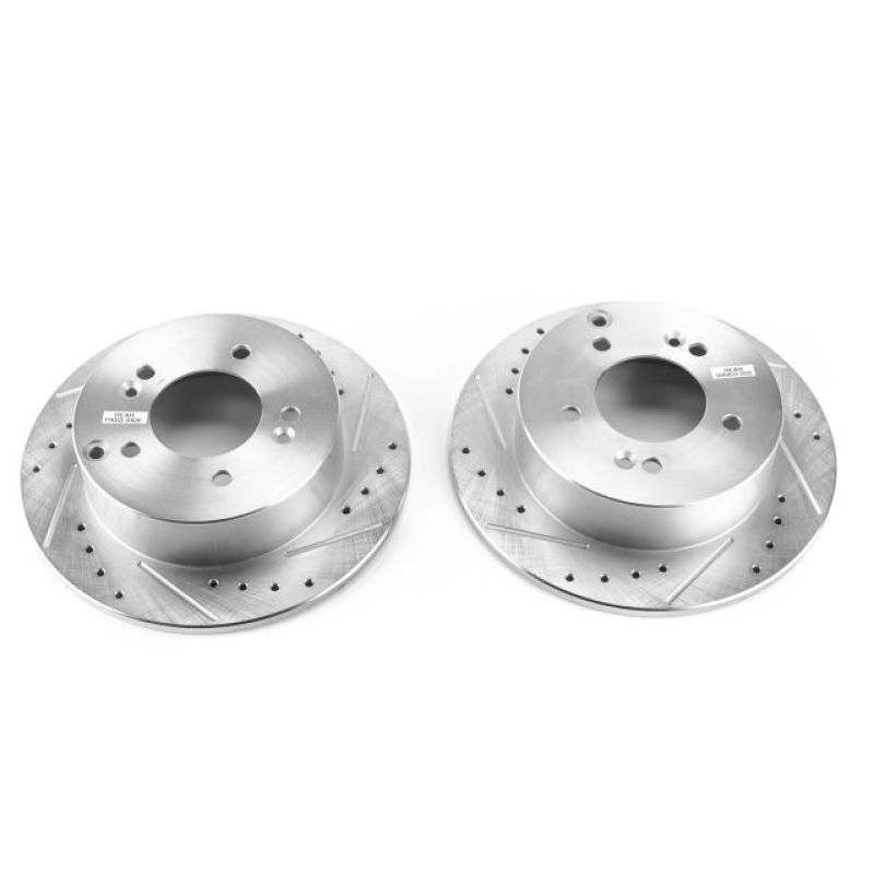 Power Stop 07-10 Kia Rondo Rear Evolution Drilled & Slotted Rotors - Pair PowerStop